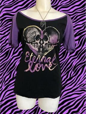 NWOT A Fine Mess 'Eternal Love' off the shoulder top